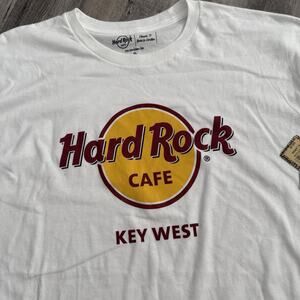 Vtg Hard Rock Cafe T-Shirt Mens XL White Key West Florida Graphic Cotton NOS